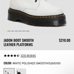 White Docmarten Boots 8.5 in Woman.